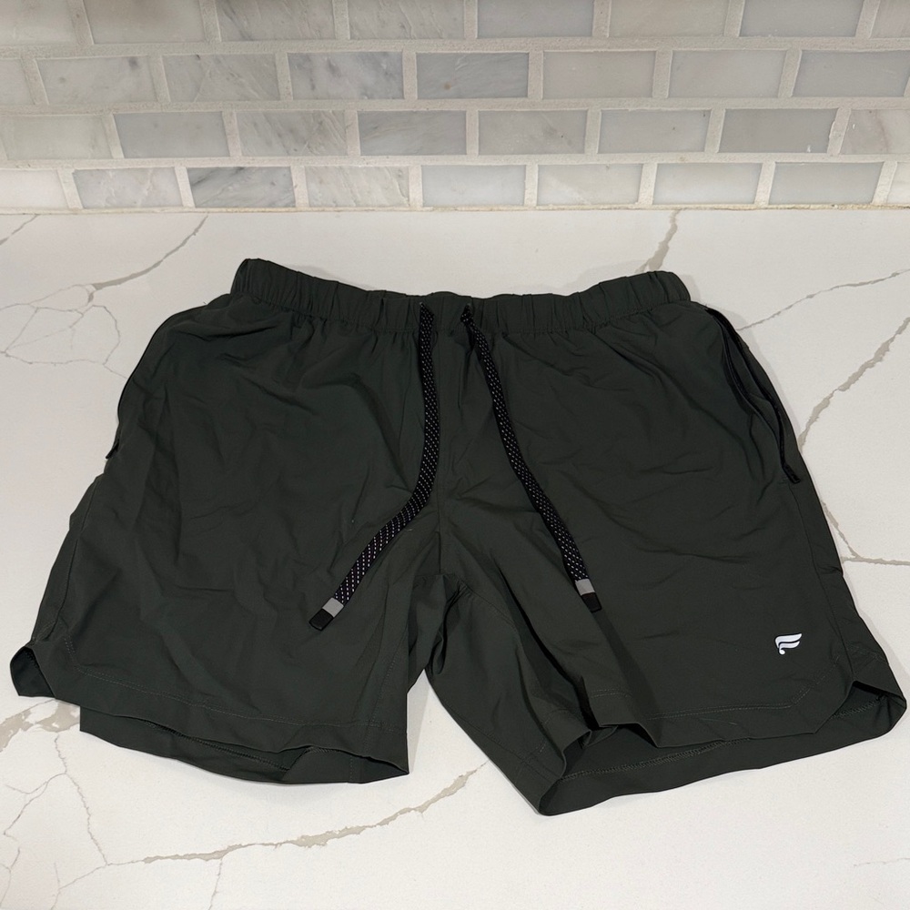 Men's Olive Athletic Shorts